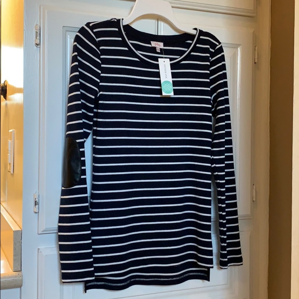 NWT pixley top with elbow patch detail